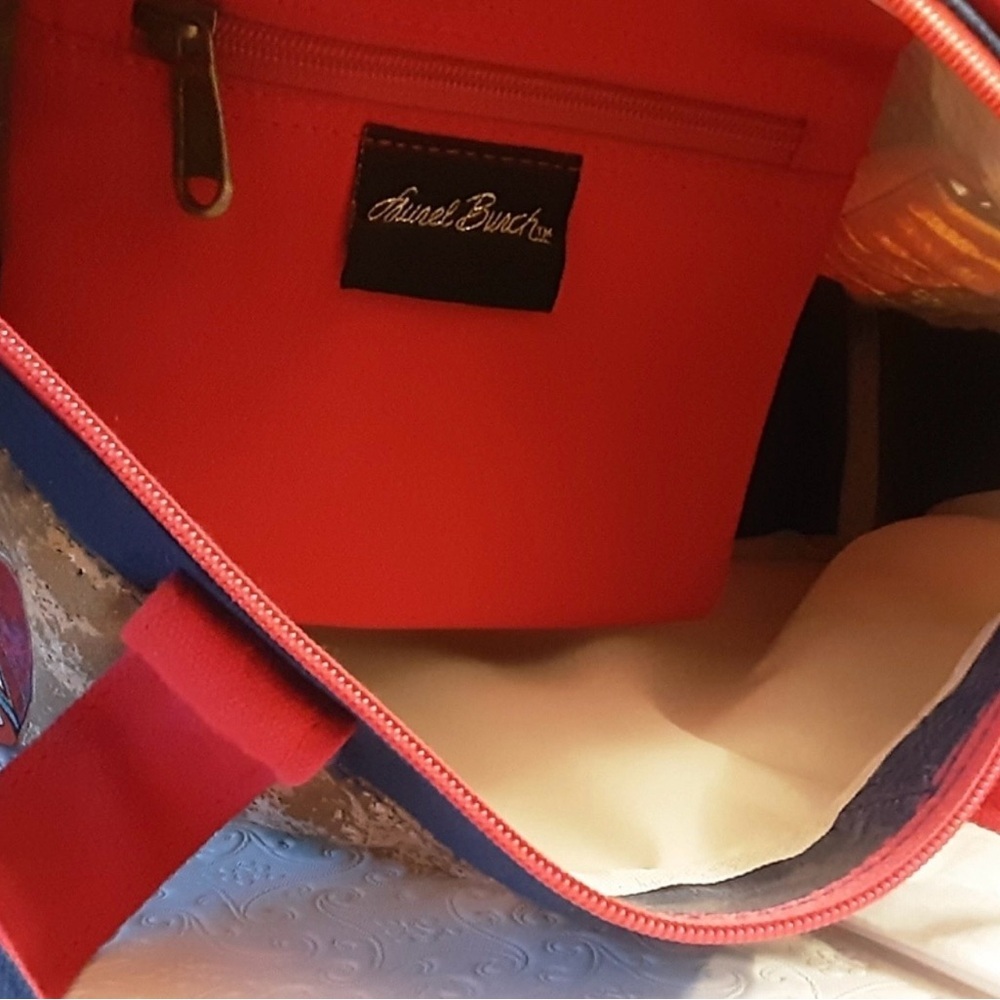 Laurel Burch Colourful Cats Canvas Tote Bag | Zippered - Picture 9 of 9